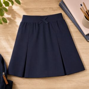 Girls Pull-On Pleated School Skirt